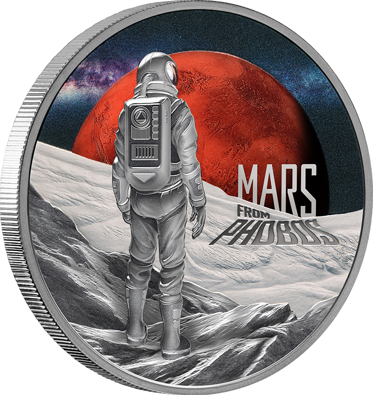 2024 Niue Mars From Phobos 1oz Silver Proof Coloured Coin