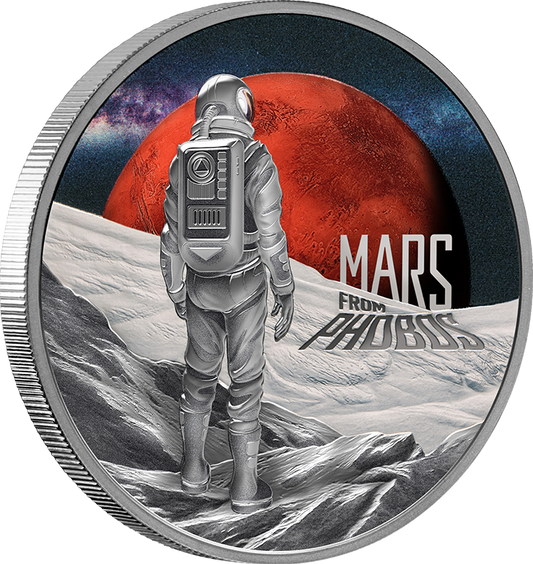 2024 Niue Mars From Phobos 1oz Silver Proof Coloured Coin