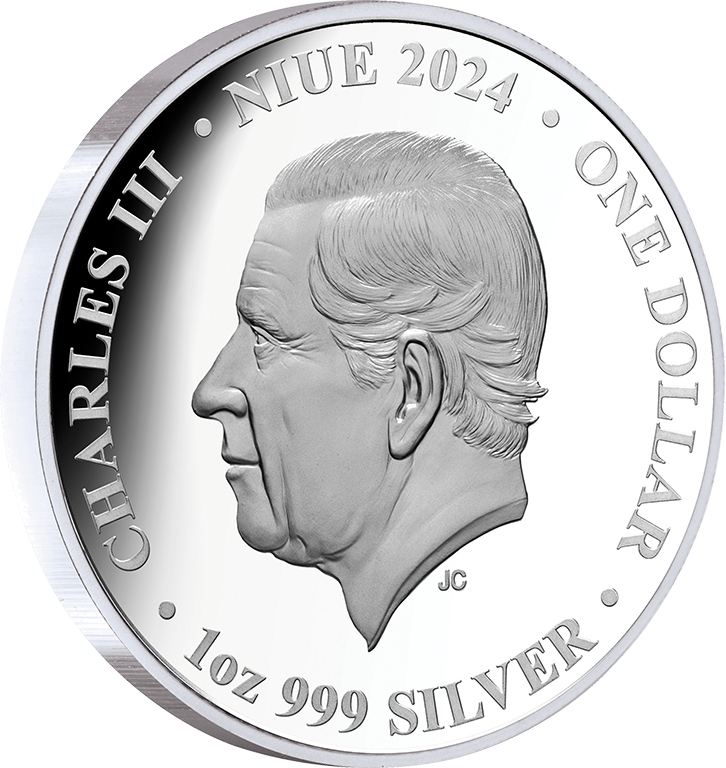 2024 Niue Mars From Phobos 1oz Silver Proof Coloured Coin