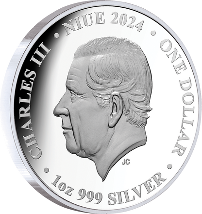 2024 Niue Mars From Phobos 1oz Silver Proof Coloured Coin