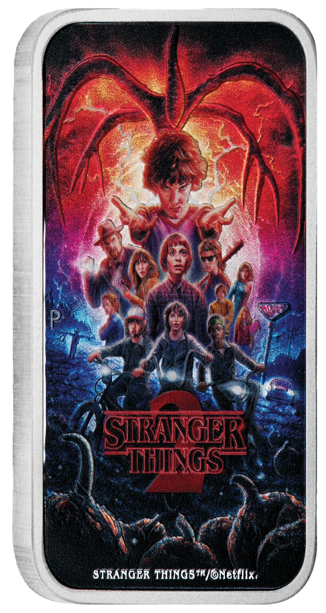 2026 PerthMint Stranger Things - Season 2 1oz Silver Coloured Rectangular Coin Pre order
