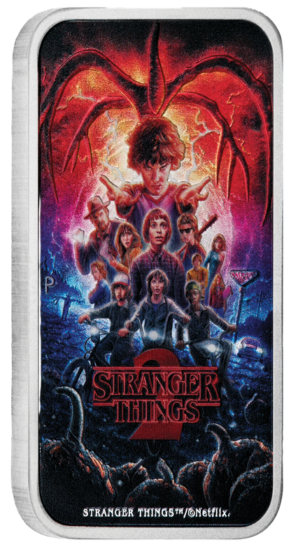 2026 PerthMint Stranger Things - Season 2 1oz Silver Coloured Rectangular Coin Pre order