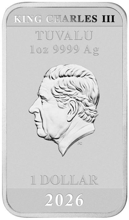 2026 PerthMint Stranger Things - Season 2 1oz Silver Coloured Rectangular Coin Pre order