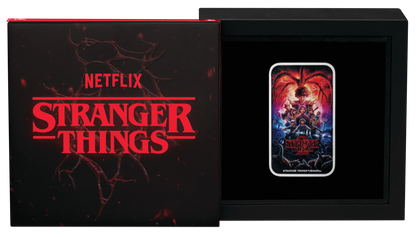 2026 PerthMint Stranger Things - Season 2 1oz Silver Coloured Rectangular Coin Pre order