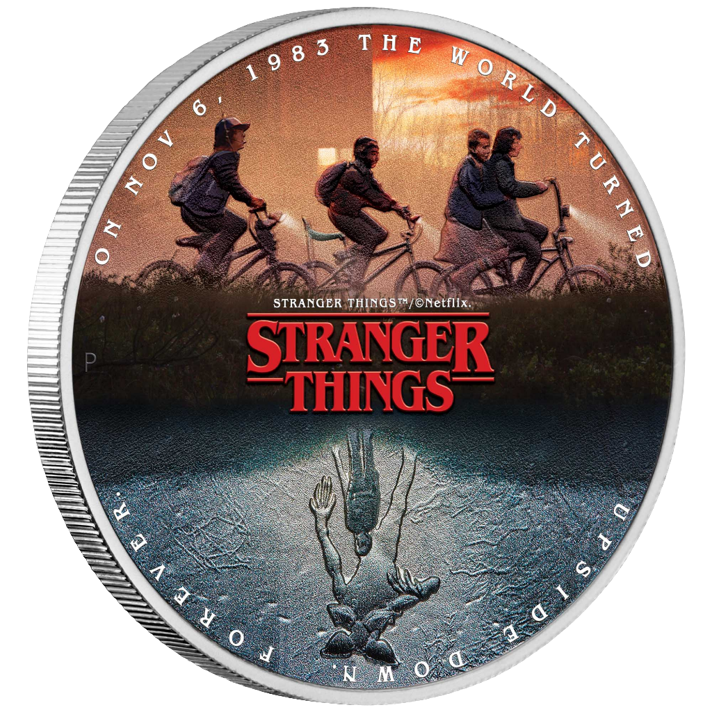 2026 PerthMint Stranger Things - The Upside Down 1oz Silver Coloured Coin Preorder