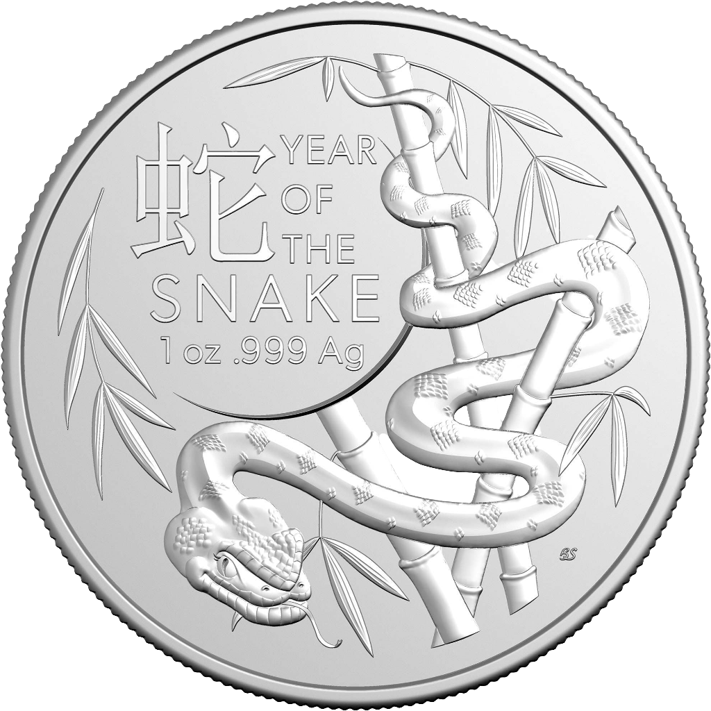 2025 Royal Australian Mint Lunar Year of the Snake 1oz Silver Investment Coin