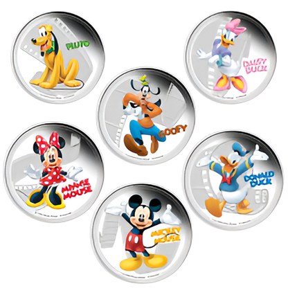 2014 Niue Disney Mickey & Friends 1 troy oz Silver Proof Six-Coin Pack