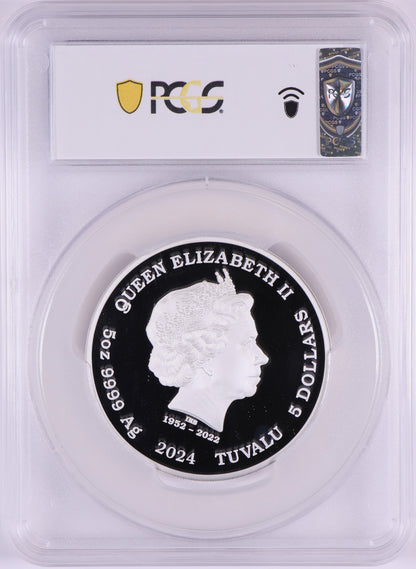 2024 PerthMint Yin Yang Koi 5oz silver coloured Proof coin