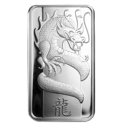 2012 PAMP Suisse 1oz .999 Silver Bar Lunar Dragon Sealed In Assay