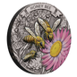 Honey Bee 2025 2oz Silver Antiqued Coloured Coin