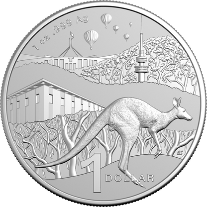2025 RAM - Kangaroo Series - 1oz Fine Silver Frosted Uncirculated Coin