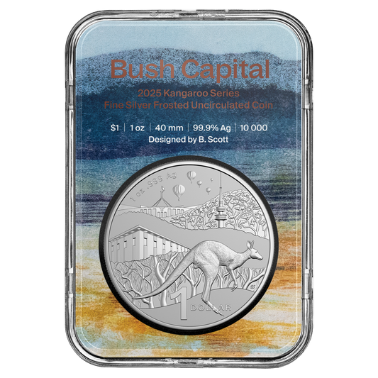 2025 RAM - Kangaroo Series - 1oz Fine Silver Frosted Uncirculated Coin
