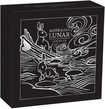 2023 PerthMint Series III Lunar year of the Rabbit Silver proof 1/2oz coloured coin
