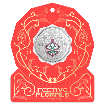 2025 RAM Christmas Festive Florals - 50c Uncirculated Coin