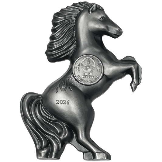 2026 Mongolia Lunar Year Wild Horse 1oz Silver Proof Coin - 999 mintage only -  Pre order