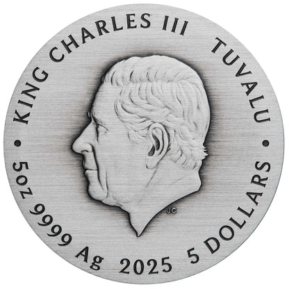 2025 Unicorn 5oz Silver Antiqued Coloured Coin