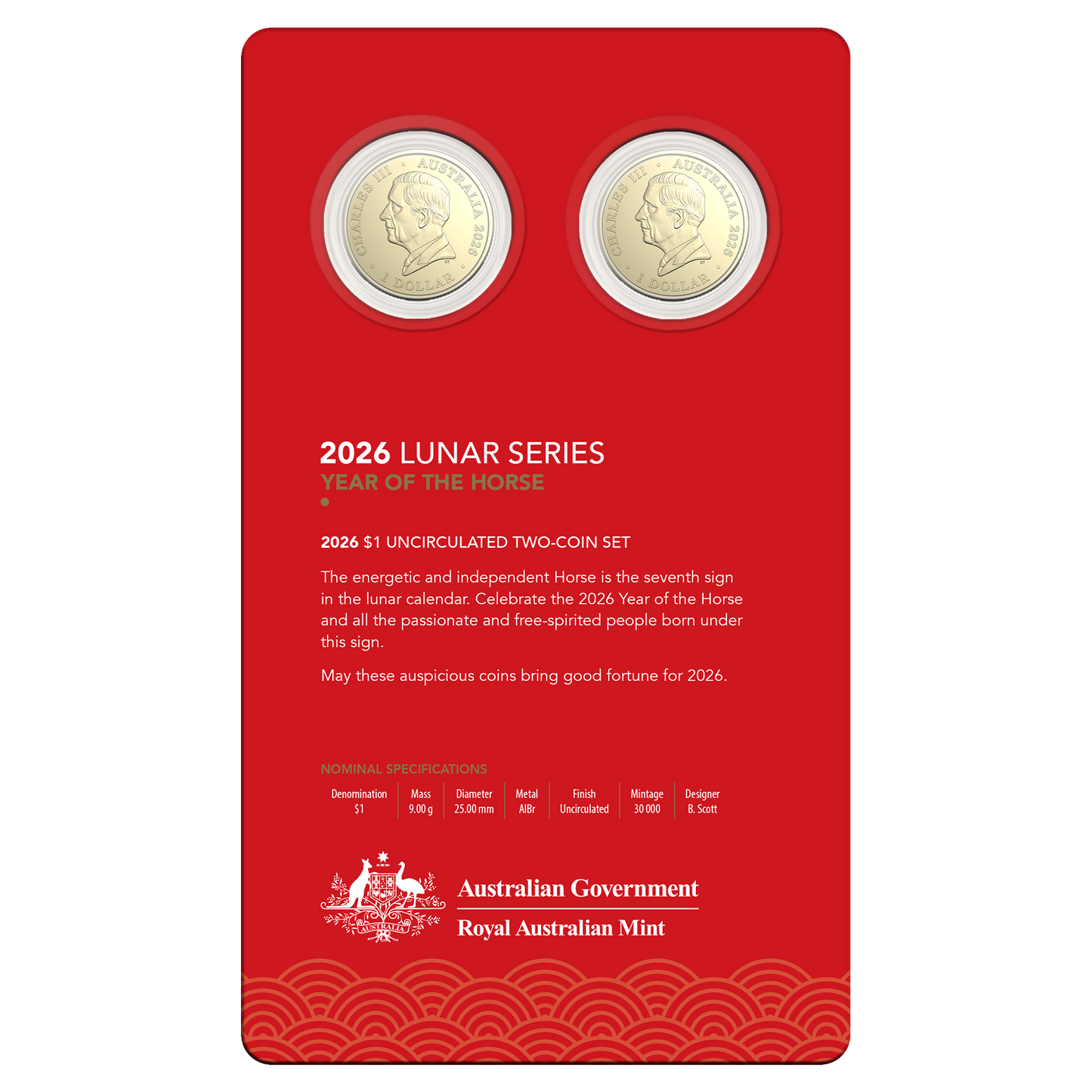 2025 RAM Lunar Year of the Horse Two-Coin Set