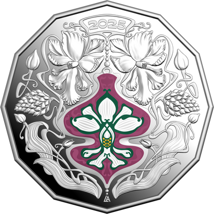2025 RAM Christmas Festive Florals - 50c Silver Proof Coin