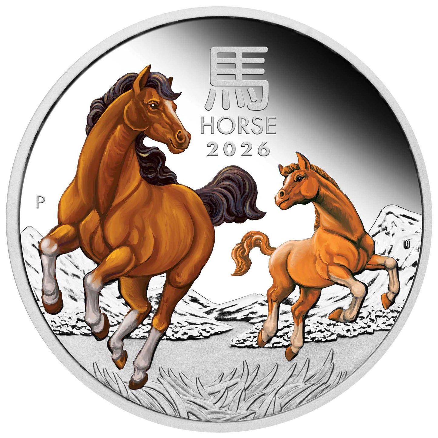 2026 PerthMint Australian Lunar Series III Year of the Horse 1oz Silver Proof Coloured Coin