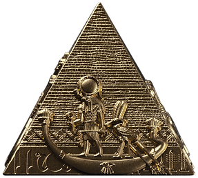 2025 Djibouti Pyramids of Giza Gold Gilded Edition – 3-Coin Set (6oz .999 Silver) – 200 Francs - Preorder