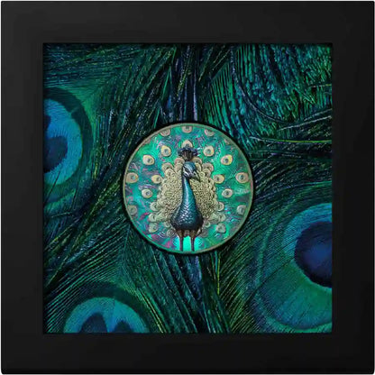 🦚 2025 Cook Islands Spectrum Peacock $5 1oz Prisma Plated Silver Proof Coin - Pre Order