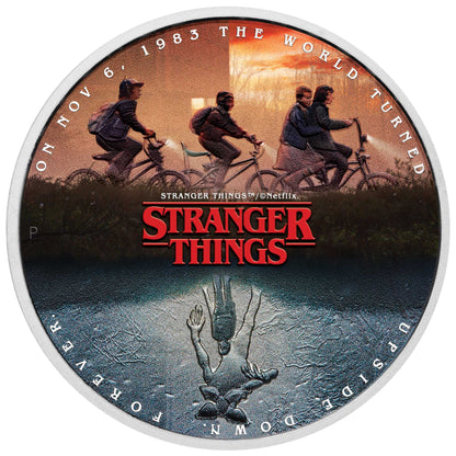 2026 PerthMint Stranger Things - The Upside Down 1oz Silver Coloured Coin Preorder