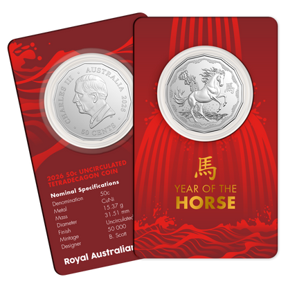 2026 RAM Lunar Year of the Horse - 50c Tetradecagon