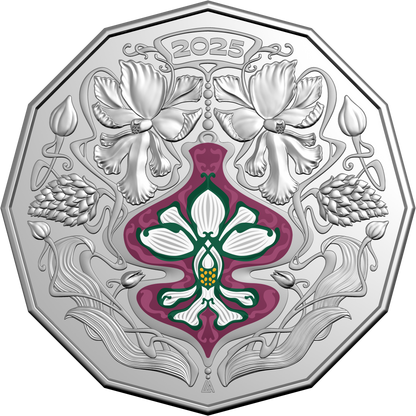 2025 RAM Christmas Festive Florals - 50c Uncirculated Coin
