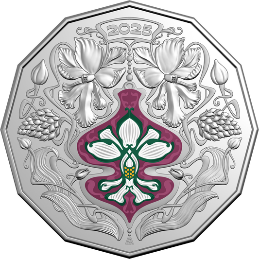 2025 RAM Christmas Festive Florals - 50c Uncirculated Coin