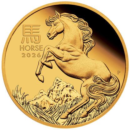 2026 Australian Lunar Series III Year of the Horse 1/10oz Gold Proof Coin