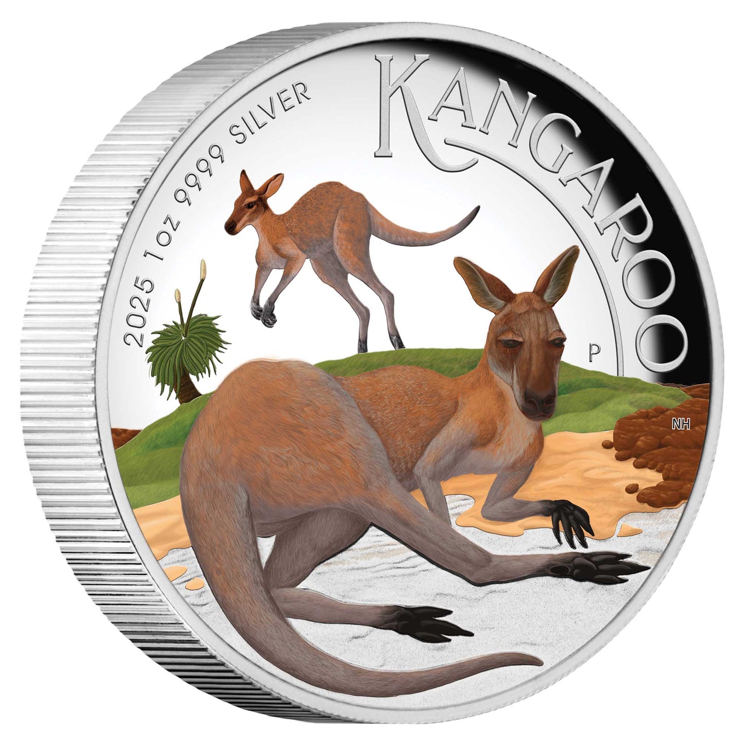 2025 Australian Kangaroo 1oz Silver Proof Coloured High Relief Coin