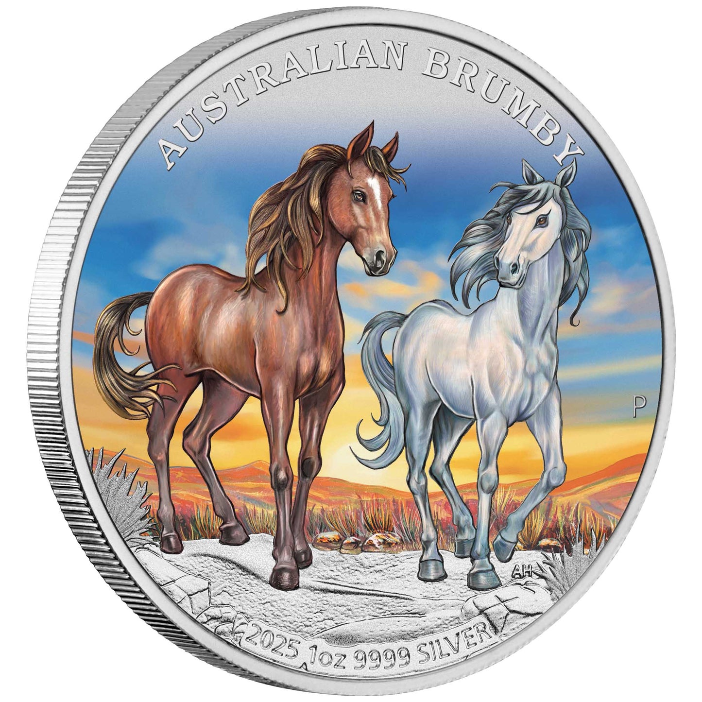 2024 & 2025 Australian Brumby Perth Mint 1oz Silver Coloured Coin - PreOrder