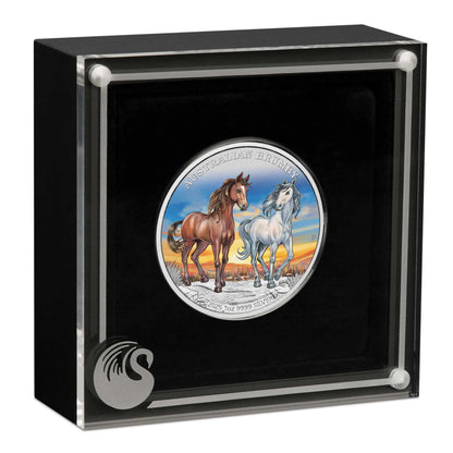 2025 Australian Brumby Perth Mint 1oz Silver Coloured Coin - Pre Order