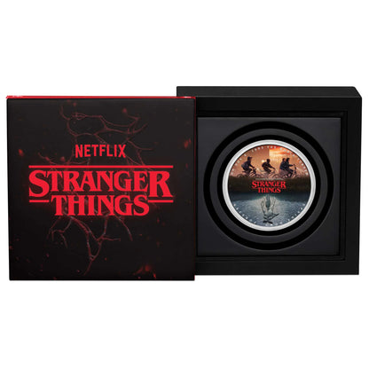 2026 PerthMint Stranger Things - The Upside Down 1oz Silver Coloured Coin Preorder