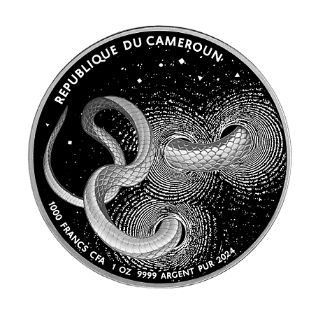 🐍2024 Cameroon Numiversum Series Snake 1oz Silver Proof High Relief Coin - Pre Order